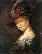 REMBRANDT Harmenszoon van Rijn Portrait of the Young Saskia xfg oil painting picture wholesale